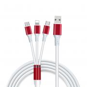 Wholesale 3-in-1 Charging Data Sync Cable For Type C, Micro, Lightning
