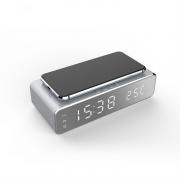 Wholesale Bedside Alarm Clock With Wireless Charging Pad, Temperature