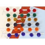 Wholesale Acrylic & Metallic Yarn Mix Pom Pom Fringe