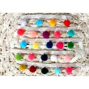 Wholesale Acrylic Multi Color Pom Pom Fringe