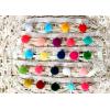 Acrylic Multi Color Pom Pom Fringe wholesale