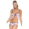 2 Piece Lycra Mesh Tie Front Babydoll wholesale