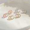 Chanel Chunky Gold Hoops,Chanel Cross Hoop Earrings