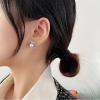 Chanel 14k White Gold Hoop Earrings