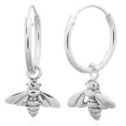 Wholesale Little Honey Bee Silver 925 Hoop Earrings