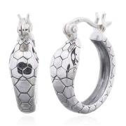 Wholesale Cobra Snake Sterling Silver Hoop Earrings