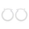 Twisted 925 Silver Round Hoop Earrings