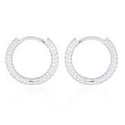 Wholesale Twisted Silver Plated Silver Huggie Hoop Earrings