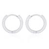 Twisted Silver Plated Silver Huggie Hoop Earrings wholesale