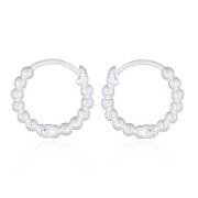 Wholesale Silver Plated Silver Donut Huggie Hoop Earrings