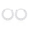 Silver Plated Silver Donut Huggie Hoop Earrings wholesale