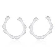Wholesale  Ribbed Sterling Silver Ear Cuff Earrings