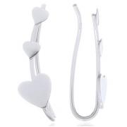 Wholesale  Pure Heart Triplet 925 Silver Earline Earrings