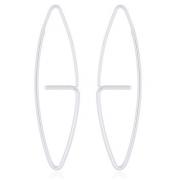 Wholesale Marquise Shaped Pin Silver Drop Earrings
