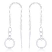 Wholesale Ring Threaded On Chain 925 Sterling Silver Earrings