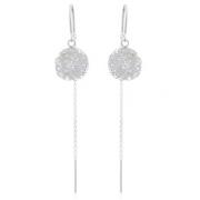 Wholesale  Stamped Wire Rounded Silver 925 Threader Earrings