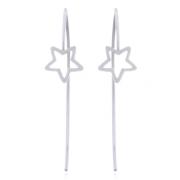 Wholesale Stamped Silver Star 925 Drop Earrings