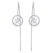 Wholesale Wire Closed Up Circle 925 Sterling Silver Drop Earrings