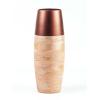 Copper Oval Table Glass Vase For Flowers, Height Is 30 Cm