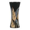 Black&gold Coil Table Glass Vase For Flowers, Height 30 Cm