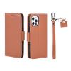IPhone 13/12 Genuine Leather Wallet Flip Case W Hook Loop 