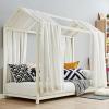 Lankou Twin Canopy Mental Bed Frame