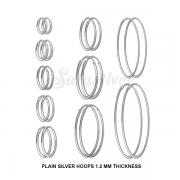 Wholesale Sterling Silver Hoop Earrings 1.2mm 