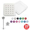 Silver Round Crystal Star Nose Stud 1.5mm