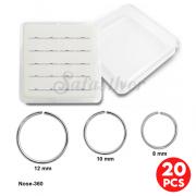 Wholesale  Silver Plain 24 Gauge Nose Hoops Ring