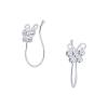 Butterfly Non Piercing Fake Nose Ring Crystal Silver