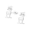 Reindeer Oxidized Stud Earrings Silver