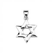 Wholesale Silver Hebrew Star Pendant David Jewish Star