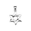 Silver Hebrew Star Pendant David Jewish Star