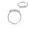 Silver White CZ Crystals Nose Hoop