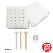Wholesale STERLING SILVER ROUND 2.5 Mm CZ NOSE STUD