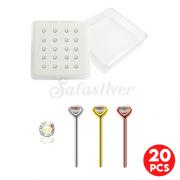 Wholesale SILVER ROUND 3 Mm AB Color CZ NOSE STUD