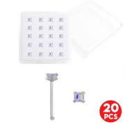 Wholesale SILVER SQUARE 2.5 Mm AB Color CZ NOSE STUD