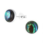Wholesale 925 Sterling Silver Paua Shell Stud Earrings