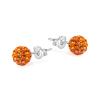 925 Silver Sun Crystal Sphere Stud Earring