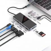 Wholesale 12 In1 Super Expansion USB-C Hub For Cell Phone, Laptop, PC