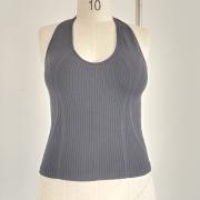 Wholesale Women Seamless Stripes Design  Round Neck Top