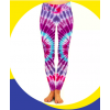 Ladies Tie Dye Looking Print  Seamed Leggings 