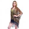 Tiger Design Ladies Summer Beach Cover Up With Tassels