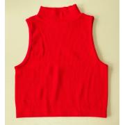 Wholesale Seamless Middle High Neck  Fashon Ribs Vest 