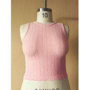 Wholesale Plait Design Seamless Round Neck Tank Top