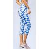 Cover Stitch Tie Dye Looking Print Capri 3/4 Leggings 