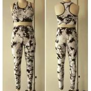 Wholesale Tie Dye   Sports Set Racer Back Top And Leggings 