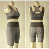 Ladies Double Layers Racer Back Top Bra And Running Shorts 