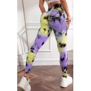Wholesale Multi Colors Tie Dye Looking Print Leggings 