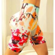 Wholesale Multi Color Tie Dye Looking Print Shorts  